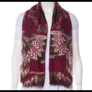 Zadig & Voltaire Feather Scarf NWT